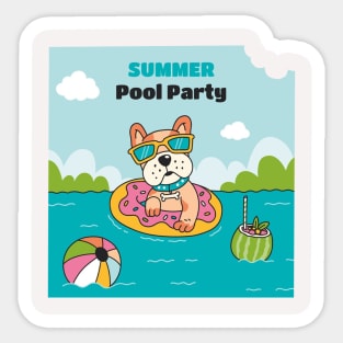 Party Pet Beach Swiming Sticker